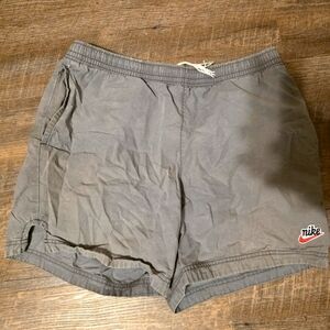 VTG Nike Gray Nylon Swim/Running Shorts Size Large